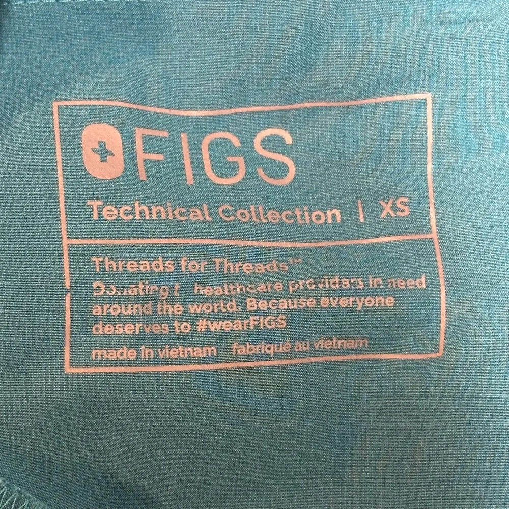 FIGS  pacific Blue Scrub Pants Men's XS‎ Drawstring Elastic cargo po# 2092